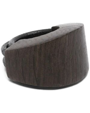 Monies Brontea Ring Aus Holz - Grau