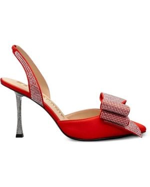 Kat Maconie Escarpins À Nœud Orné De Cristaux Mahira - Red