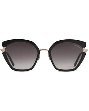 Tom Ford Geometric-Frame Sunglasses - Black