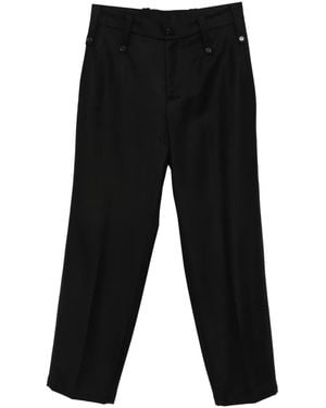 Paura Kyros Button-Fastening Trousers - Black