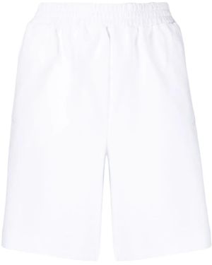 Emporio Armani Embroidered-Logo Lounge Shorts - White