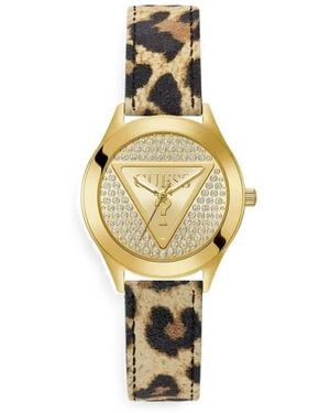 Guess Glitz Plaque 34Mm Watch - Metallic
