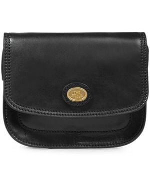The Bridge Logo-Plaque Leather Cross Body Bag - Black
