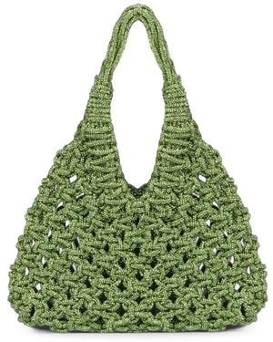 HIBOURAMA Vannifique Crystal-Embellished Tote Bag - Green