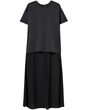 Twinset Satin Asymmetric Blouse - Black