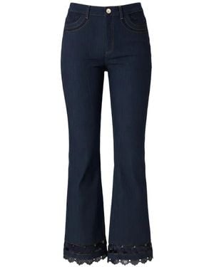 Cinq À Sept Stevie Guipure Lace-Trim Jeans - Blue
