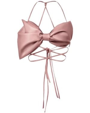 Lika Bow-Shaped Crop Top - Pink