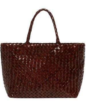 Weekend by Maxmara Woven Leather Tote Bag - Brown