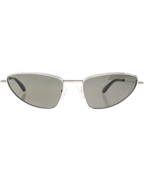 McQueen T-Bar Soft Cat-Eye Sunglasses - Grey