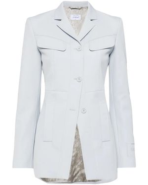 Off-White c/o Virgil Abloh ロゴ ジャケット - ブルー