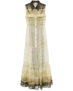 Liu Jo Light Tiered Maxi Dress - Metallic