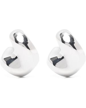 Maria Black Mittelgroße Saddle Ohrringe - Weiß