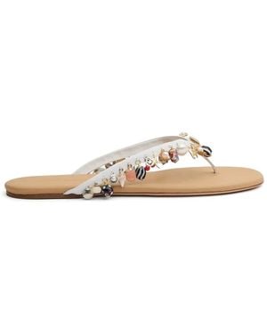 Christopher Esber Memento Charm Flip-Flops - White