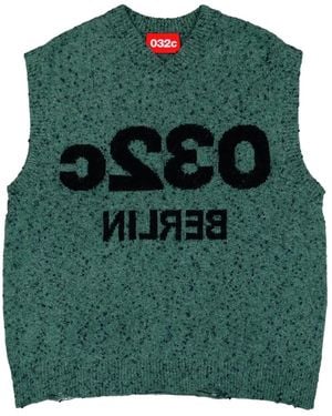 032c Logo-Detail Vest - Green