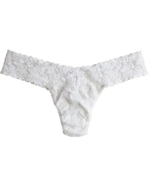 Hanky Panky Marshmallow Lace Low-Rise Thong - White
