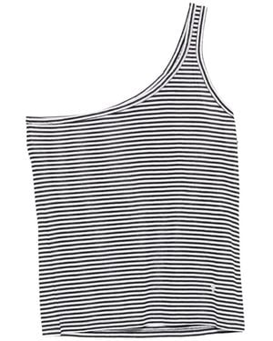 Tom Ford Striped One-Shoulder Top - Blue
