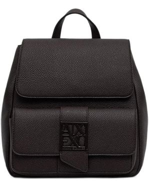 ARMANI EXCHANGE Rucksack Mit Logo-Schild - Schwarz
