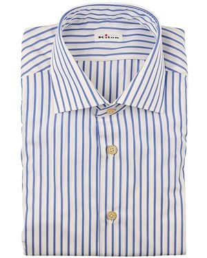 Kiton Chemise À Rayures Verticales - Blue