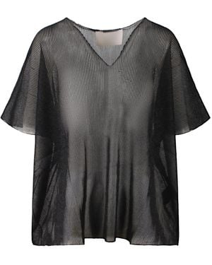 Circus Hotel Pleated T-Shirt - Black