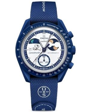 Omega X Swatch Bioceramic Moonphase 42Mm Watch - Blue