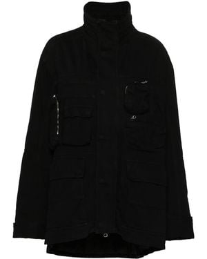 MM6 by Maison Margiela Cargo-Pocket Denim Jacket - Black