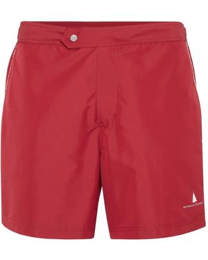 Brunello Cucinelli Costume Da Bagno Con Logo - Rosso