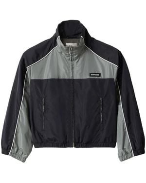 Miu Miu Technical Silk Zipper Blouson Jacket - Black