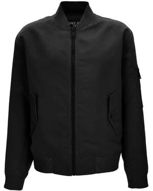 Versace Jeans Couture Zip Ribbed Jacket - Black