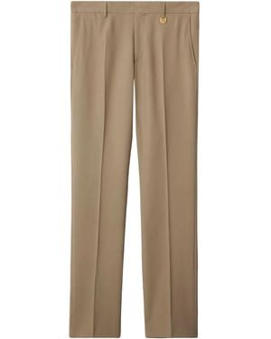 Burberry Wool Trousers - Natural