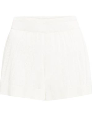 Donde Esteban Cream Pattern Shorts - White