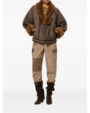 Isabel Marant Pantalones Cargo Con Diseño Patchwork - Neutro