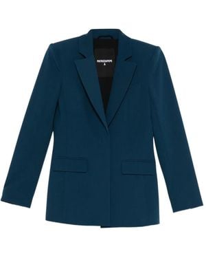 Patrizia Pepe Single-Breasted Slim-Fit Blazer - Blue