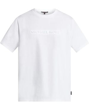 Michael Kors T-Shirt Mit Logo-Prägung - Weiß