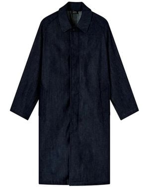 A.P.C. Abrigo Vaquero Con Cuello - Azul