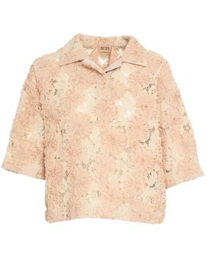 N°21 Polo con diseño floral - Neutro