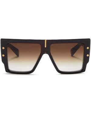 Balmain B-Grand Oversize-Frame Sunglasses - Brown