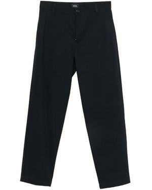 A.P.C. Straight-Leg Cotton Pants - Black