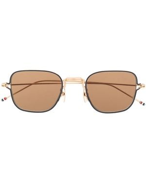 Thom Browne Sonnenbrille Mit Dünnem Gestell - Mettallic