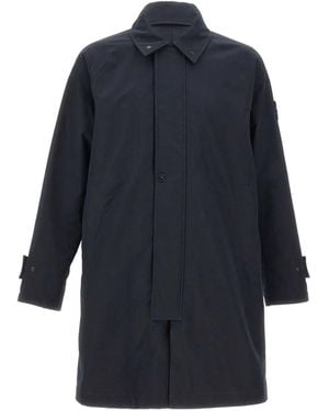 Stone Island Abrigo con cuello camisero - Azul