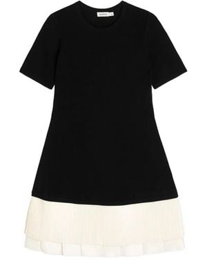 Jonathan Simkhai Lorin Pleated T-Shirt Dress - Black