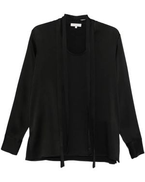 Antonelli Abete Tie-Neck Blouse - Black