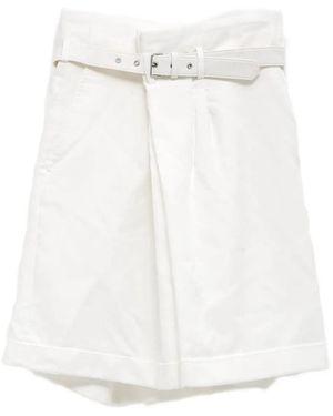 Comme des Garçons Short À Taille Ceinturée - Blanc