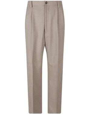 L.B.M. 1911 Straight-Leg Pleated Pants - Gray