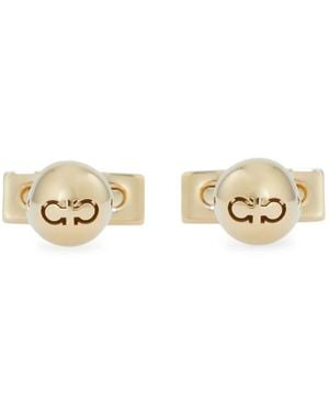 Ferragamo Gancini-Ball Cufflinks - Metallic