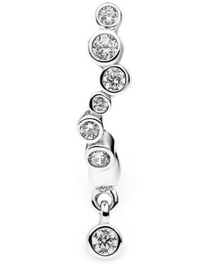 Maria Black Nova Drop Huggie Single Earring - White