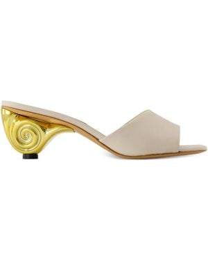 CAREL PARIS Spiral-Heel Open-Toe Sandals - Natural