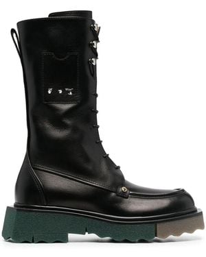 Off-White c/o Virgil Abloh Sponge Combat Boots - Black