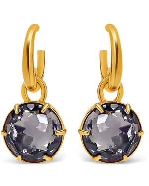 Oscar de la Renta クリスタル ピアス - ブルー
