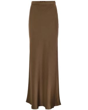 Max Mara Flowing Long Skirt - Natural