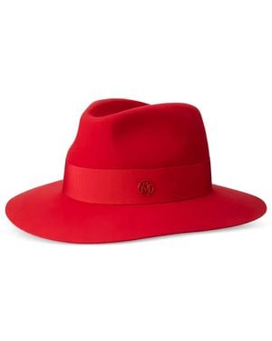 Maison Michel Henrietta Ribbon-detailed Hat - Red